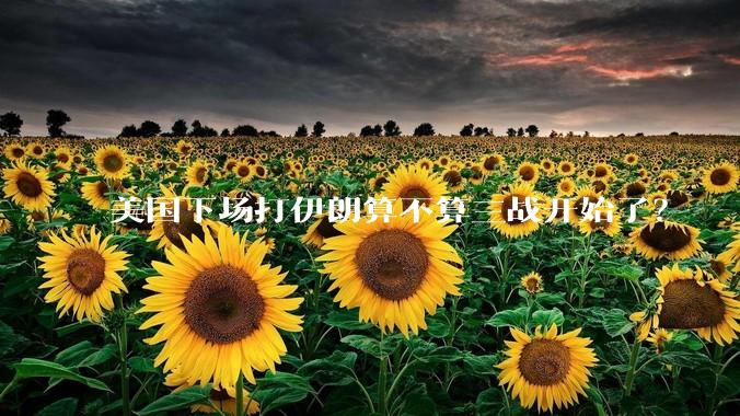 美国下场打伊朗算不算三战开始了？