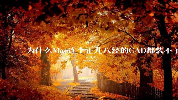 为什么Mac连个正儿八经的CAD都装不了还敢打着生产力的旗号？